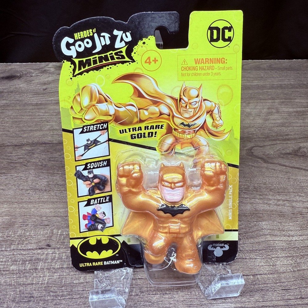 Heroes of Goo Jit Zu Minis DC Ultra Rare Gold Batman Moose 41170 NEW